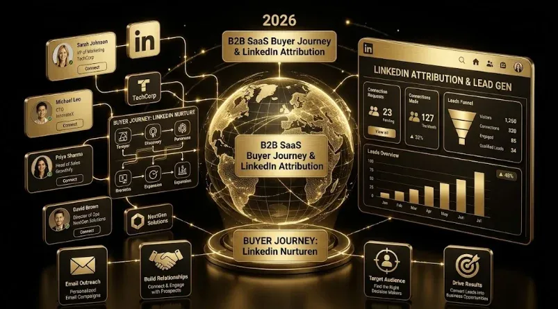 B2B SaaS Buyer Journey Mapping with LinkedIn Attribution: 88 Touchpoints, 4 Channels, 10 Stakeholders, 281 Days (2026)