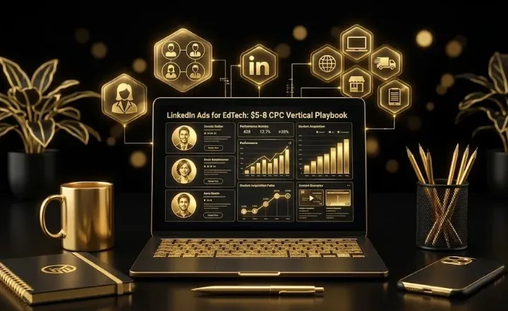 LinkedIn Ads for EdTech: The $5-8 CPC Vertical Playbook for K-12 and Higher Ed (2026)